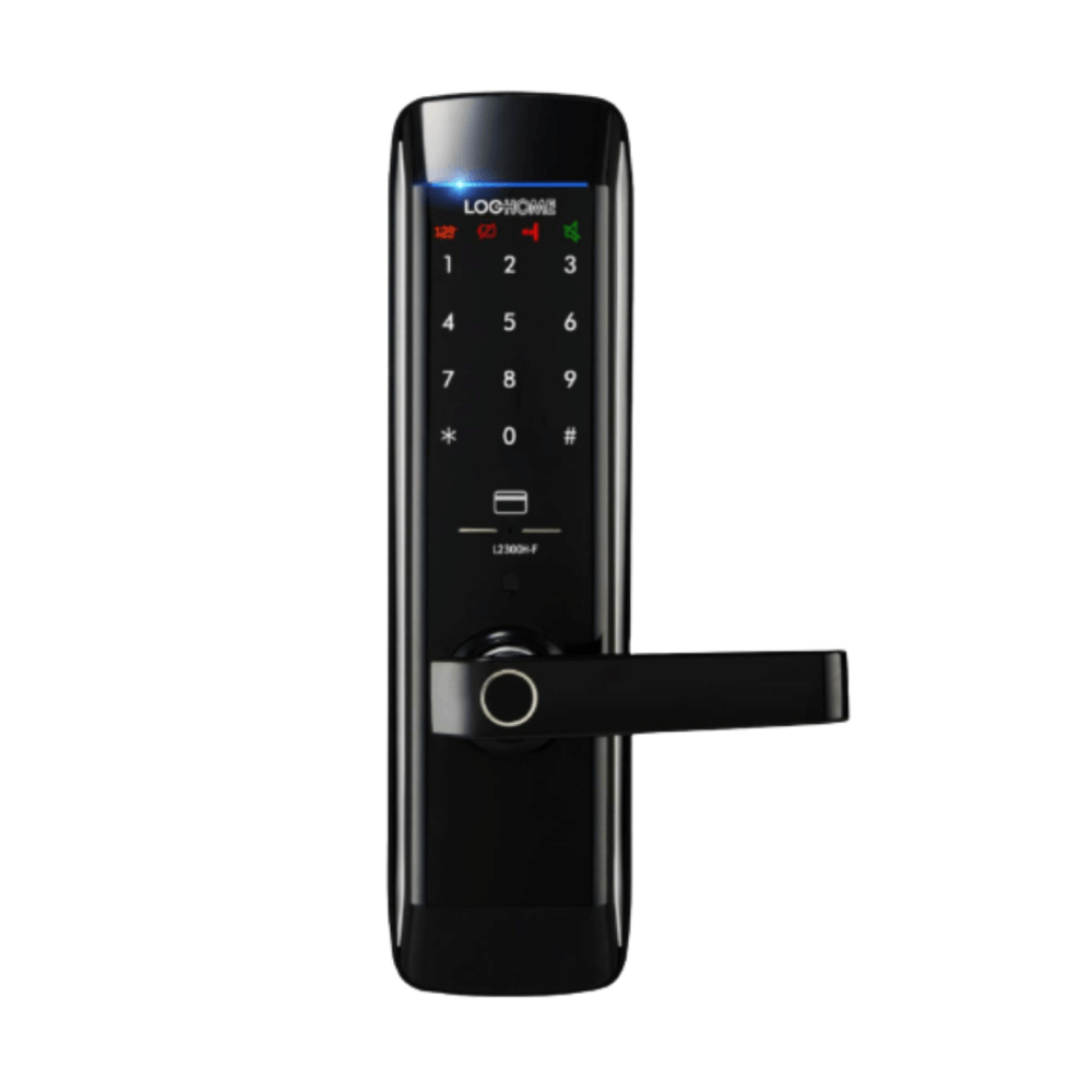 กลอนดิจิตอล LOCKHOME รุ่น MORTISE FG SERIES สีดำ ระบบสแกนนิ้ว ประตูบานผลัก สำหรับบ้านและออฟฟิศ